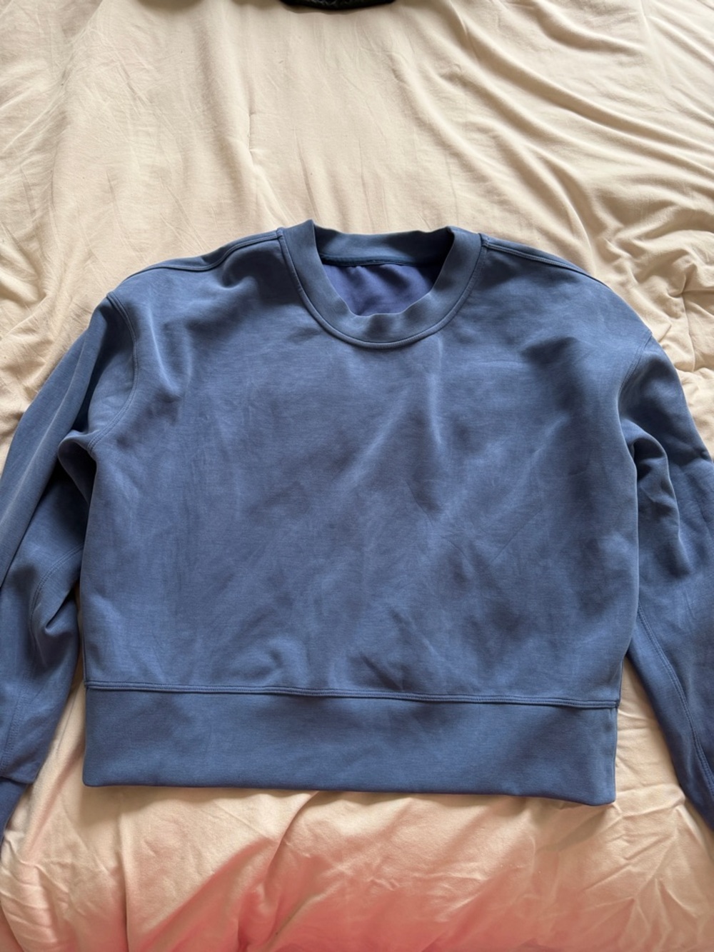 Lululemon Softstreme Cropped Crew- Blue